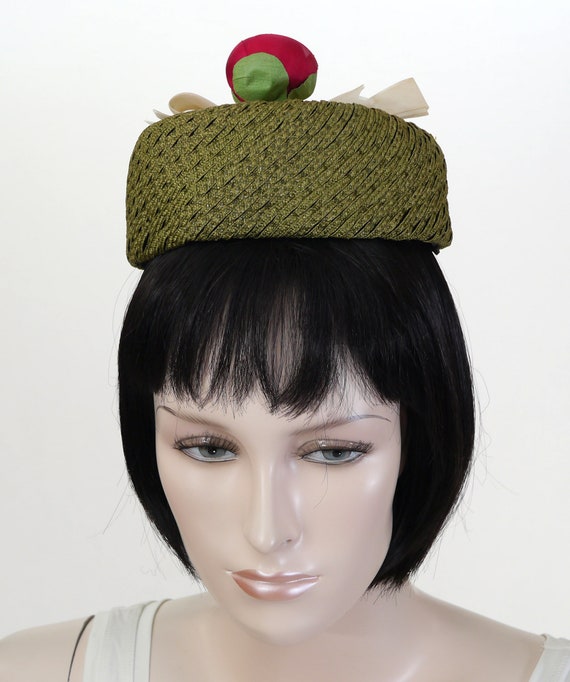 Vintage 1960's Women's Rivera Hat - Pillbox Hat -… - image 3