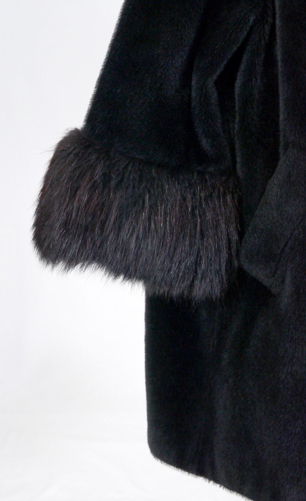 Vintage Women's Black Faux Fur Coat IRVING POSLUNS Black Faux Fur W/fur ...