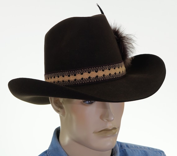 Vintage Brown Stetson Cowboy Hat - 5X Beaver Fur … - image 5