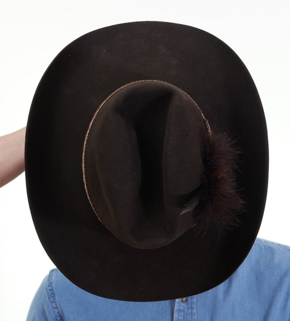 Vintage Brown Stetson Cowboy Hat - 5X Beaver Fur … - image 6