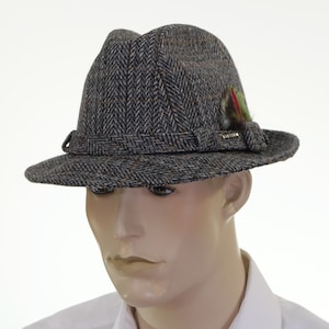 Vintage Stetson Tweed Fedora -  Fully Lined - Size 7 (Small) - Fedora - Stetson Fedora - Men's Tweed Fedora - Men's Hat
