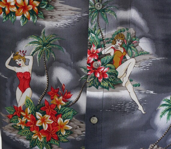 Vintage Men's Campia Hawaiian Shirt - Bathing Bea… - image 7