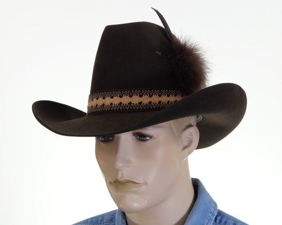 Vintage Brown Stetson Cowboy Hat - 5X Beaver Fur … - image 1