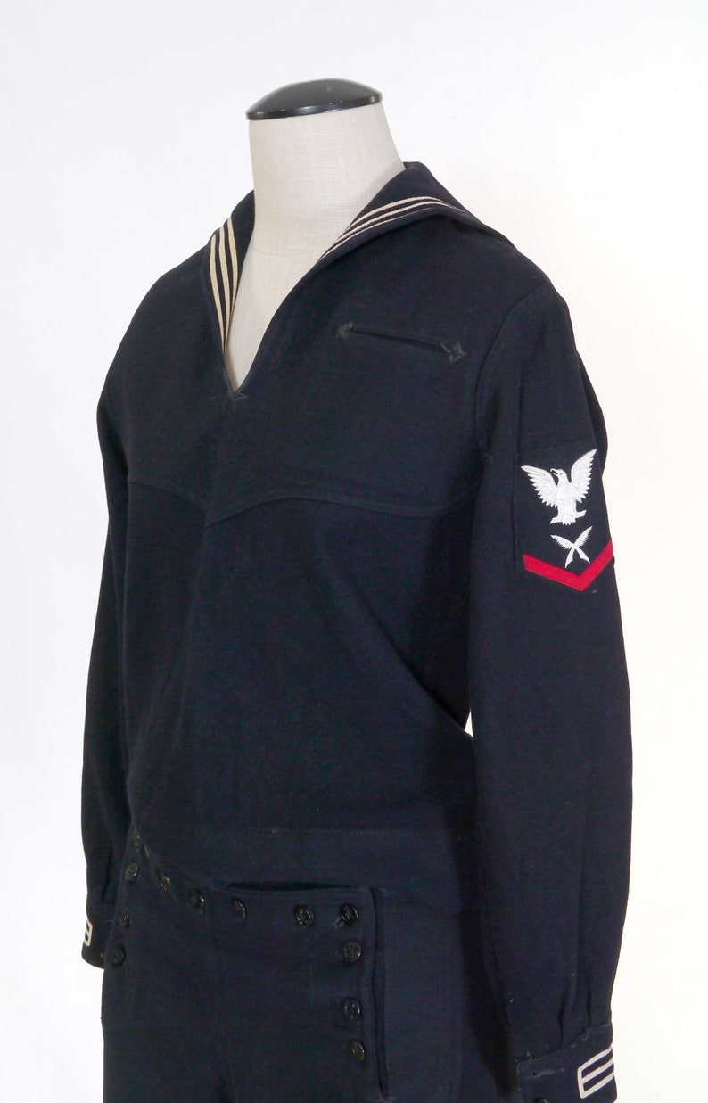 Vintage WWII U.S. Navy Dress Blue Service Uniform Top & Etsy