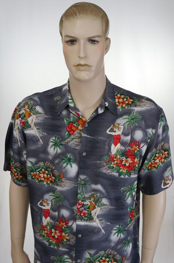 Vintage Men's Campia Hawaiian Shirt - Bathing Bea… - image 2