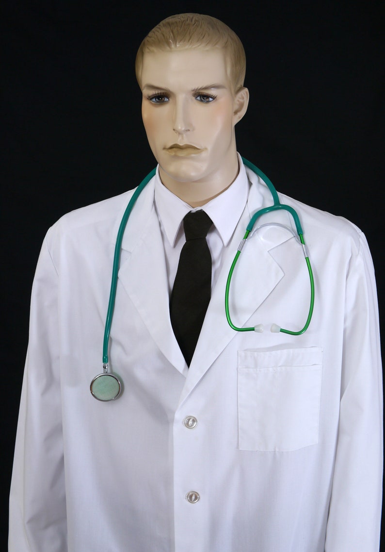 46 Chest Vintage Doctor/'s Lab Coat White Lab Coat Size Large Mr Stethoscope Barco Men/'s Costume Halloween Costume