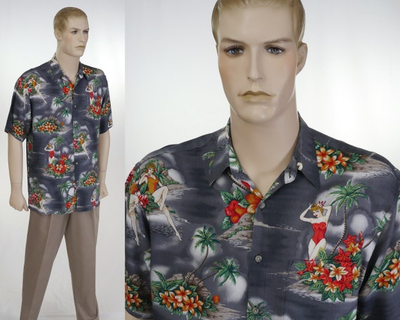 Vintage Men's Campia Hawaiian Shirt - Bathing Bea… - image 1