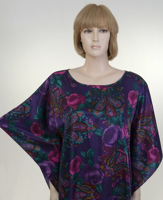 Vintage Paisley & Roses Caftan - Katherine Bishop… - image 2