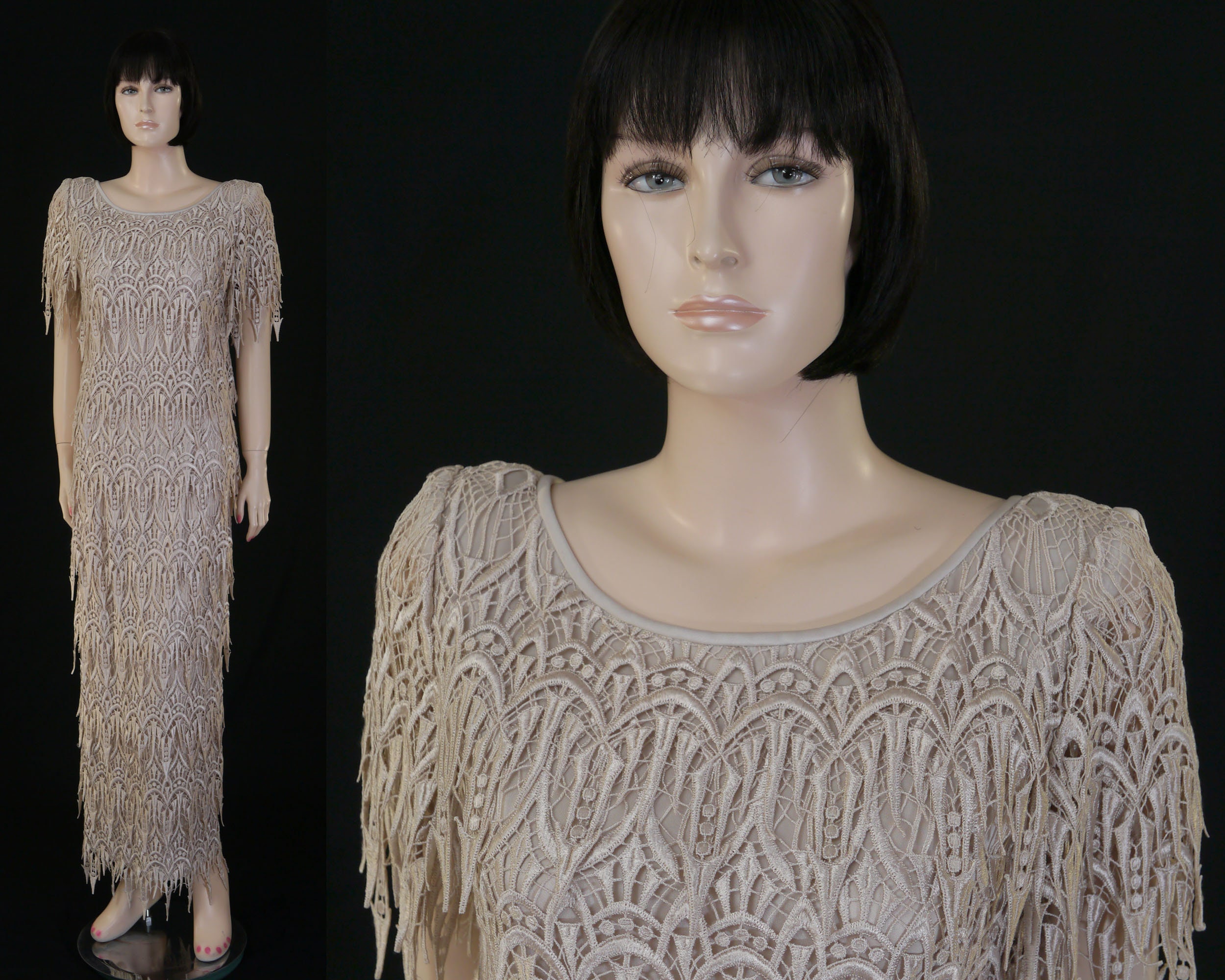 Ivory Crochet Mother Bride Gown