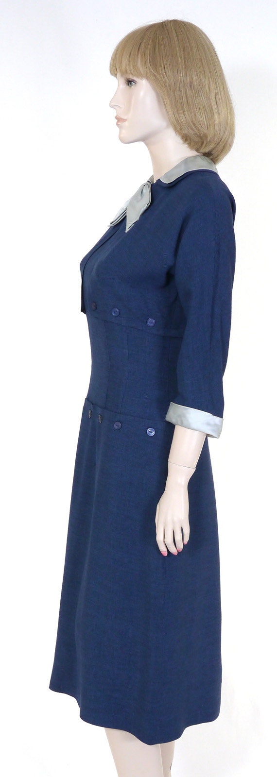 Vintage 1940s Drop Waist Dress - Bloomfield Junio… - image 4