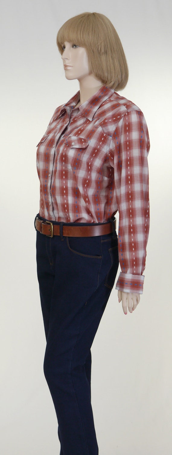 Vintage Women's Wrangler Western Shirt - Pearl Sn… - image 3