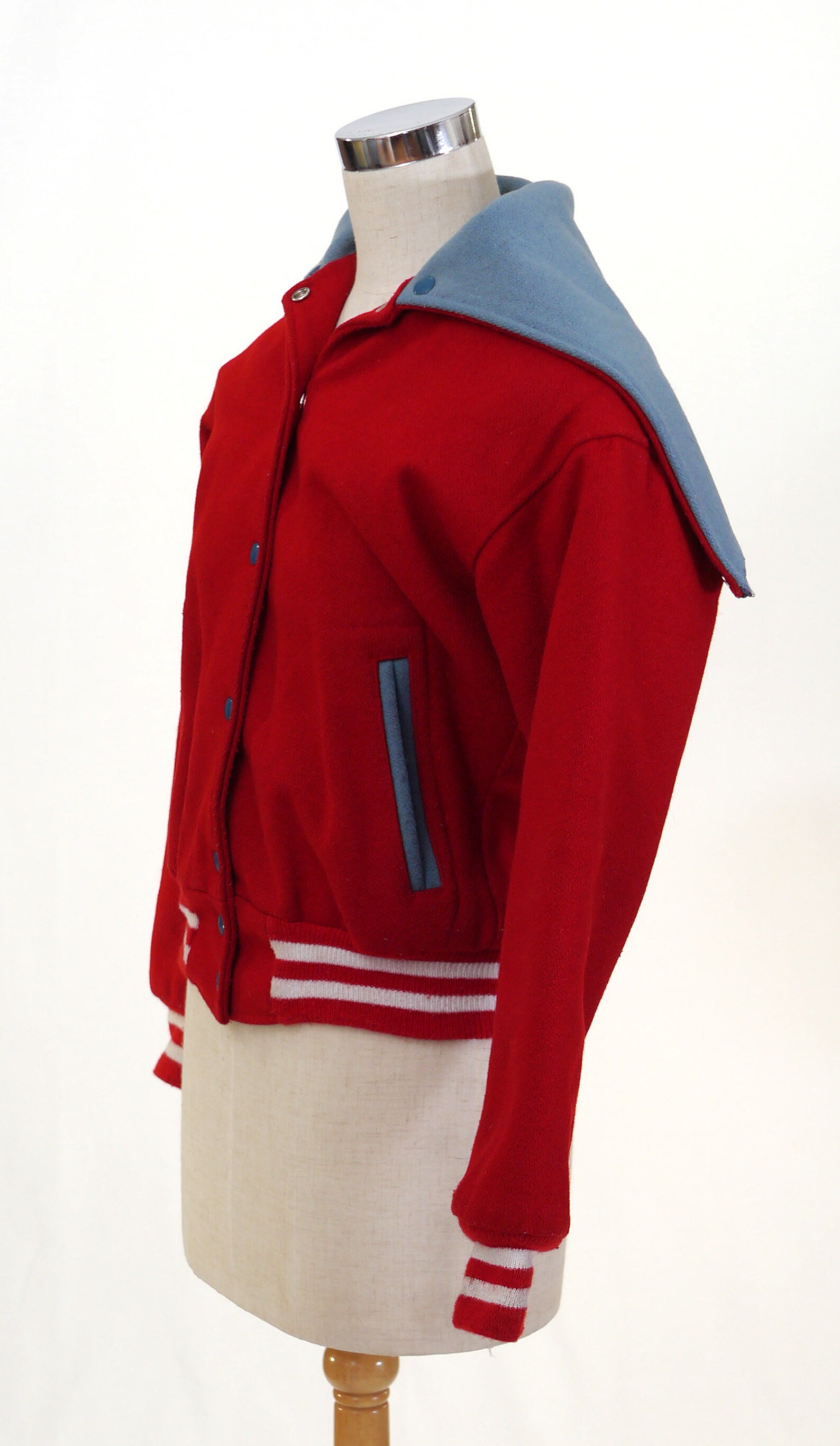 Vintage Hooded Varsity Cheerleader Jacket Wool Cheerleader Etsy