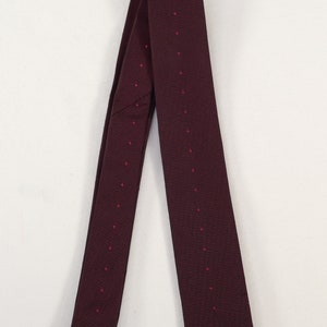 Vintage Men&#39;s Necktie - Cavalier of Louisville - Mid Century Necktie - Cavalier Necktie - Skinny Necktie - Burgundy Necktie - Dress Tie