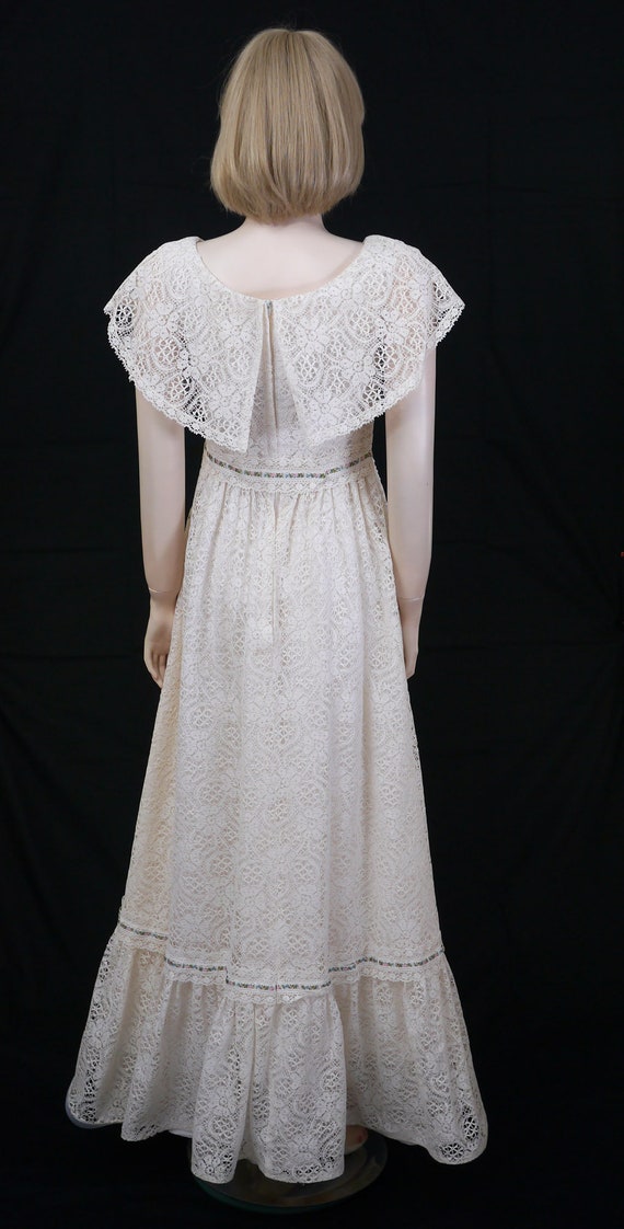 Vintage 1970s Lace Wedding Dress - House of Bianc… - image 5