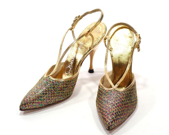 Wayne Wardrobe - Vintage + Luxury - Sparkle Slingback Heels