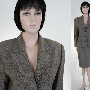 Vintage Women&#39;s Worthington Suit - 2 Piece Suit - Jacket & Skirt - Women&#39;s Suit - Brown Suit - Fully Lined Suit - Size 12 - Skirt Set