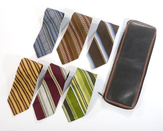 Vintage Men's Silk/Polyester Neckties and Tie Cas… - image 1