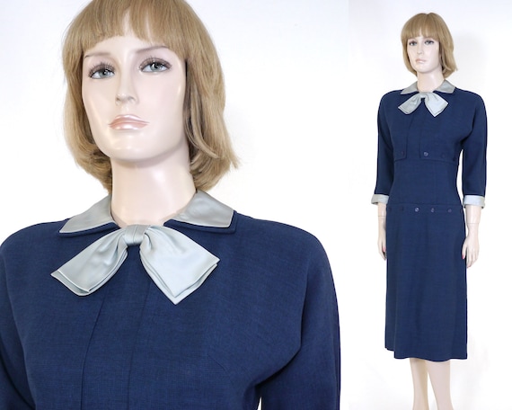 Vintage 1940s Drop Waist Dress - Bloomfield Junio… - image 1