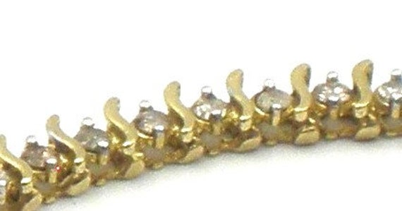 Diamond Tennis Bracelet - Real Diamonds Real Gold - image 3