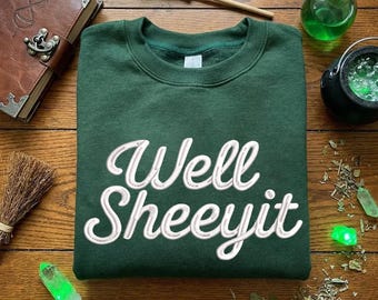Embroidery Design File: Well Sheeyit Country Western Embroidery, Vintage Retro Western, Adult Sarcastic Humor, Funny Meme, Gift for Her.