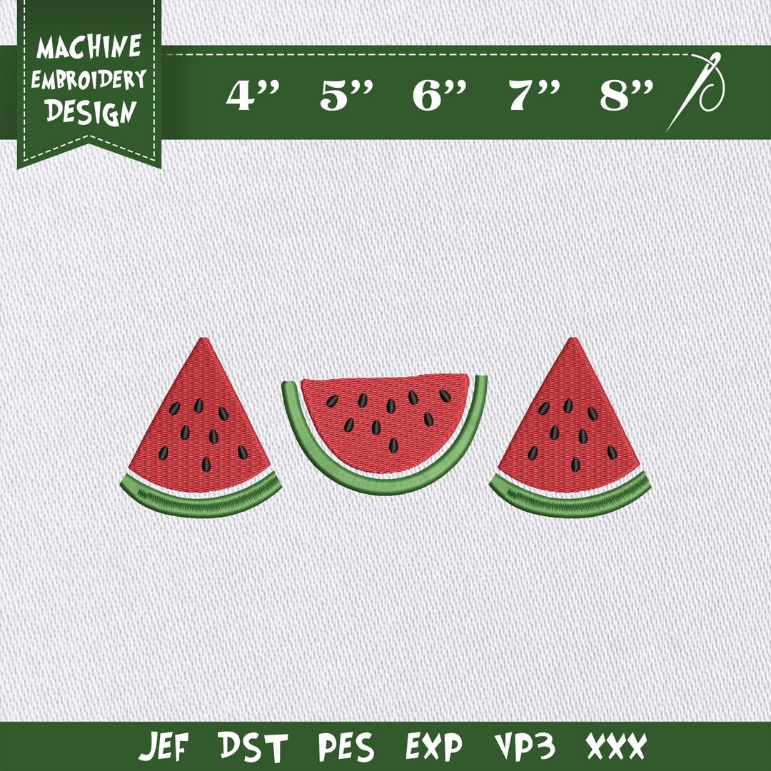 Embroidery Design File: Retro Watermelon Embroidery, Vintage Summer ...