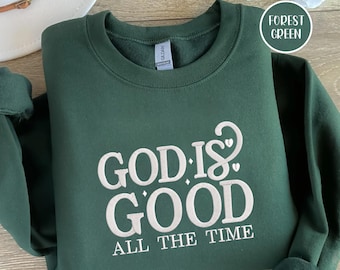 Embroidery Design File: God Is Good All the Time Embroidery| Inspirational Christian Quote Design | Faith Religious Embroidery, God Design.