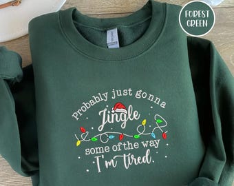 Stickmusterdatei: Wahrscheinlich nur werde ich irgendwie lustig sein Weihnachten Stickdatei, wahrscheinlich nur werde ich klingeln.