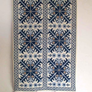 Palestinian tatreez embroidered wall hanging