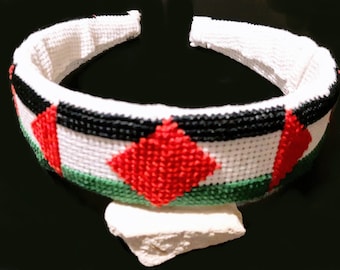 Palestinian flag embroidered hairband