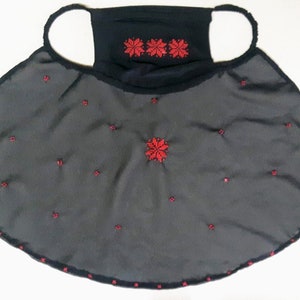 Palestinian embroidered niqab mask