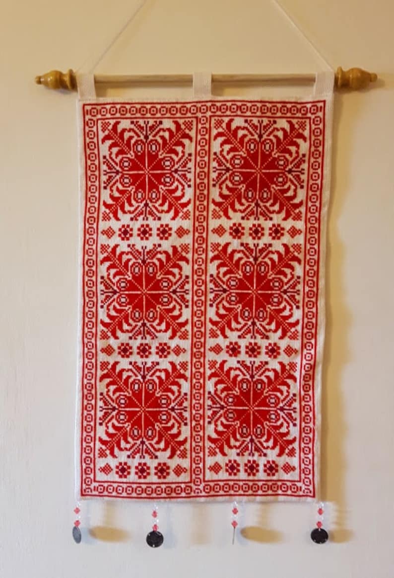 Palestinian embroidered wall hanging  etsy uk