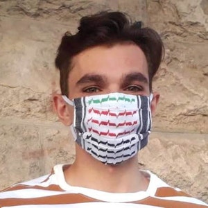 Palestinian flag keffiyeh mask 3
