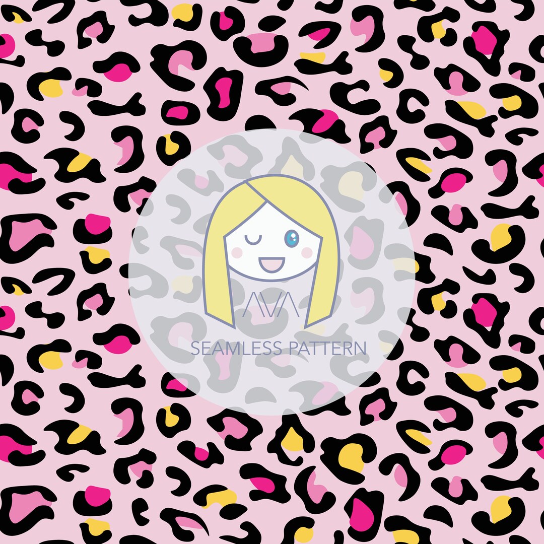 Pink Leopard - Repeat Print - Seamless Pattern - Digital Pattern ...