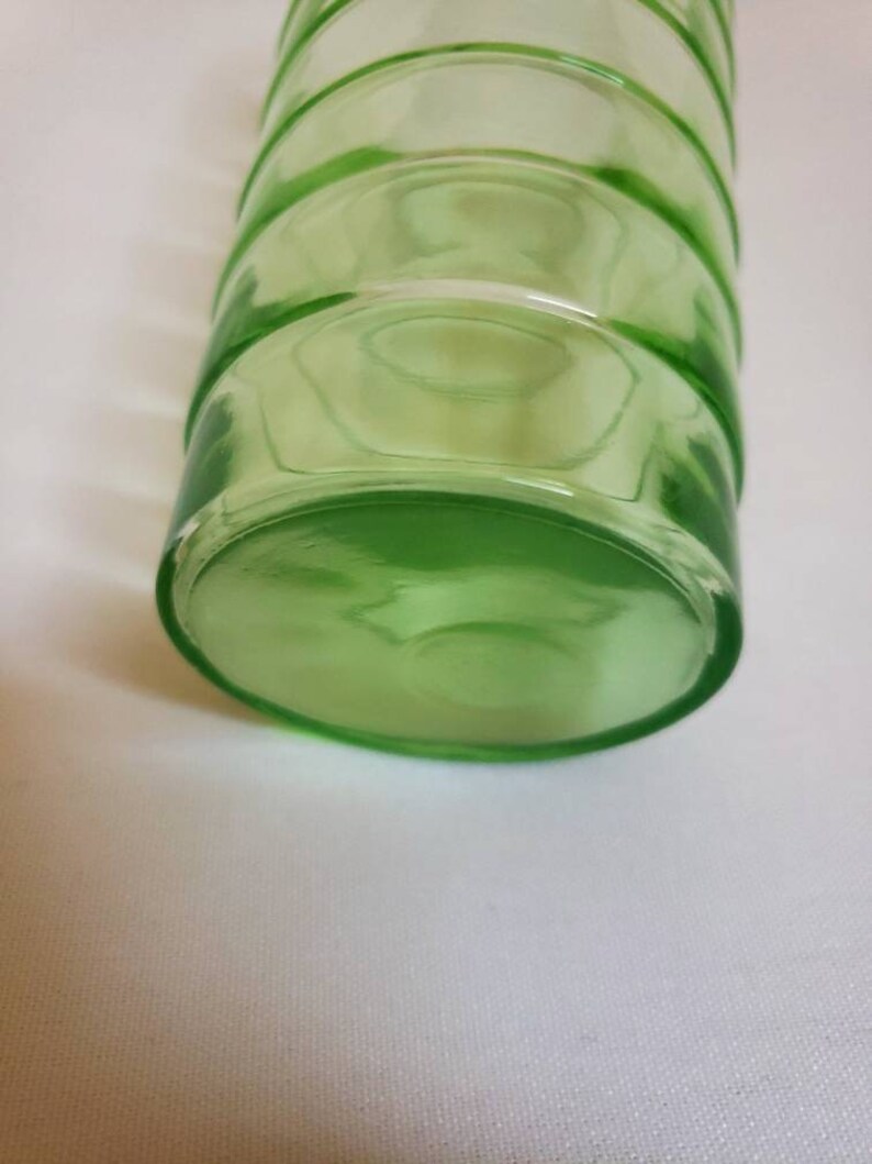 Anchor Hocking Block Optic Green Depression Glass 10 oz Flat Etsy