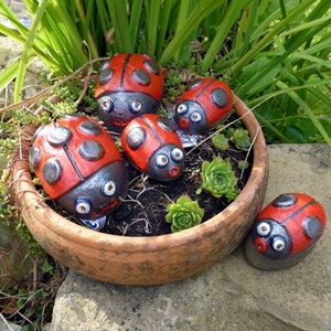 Ladybug Ladybird Lady Wall Plaque by Zoo Ceramics Baby Design Pottery ...