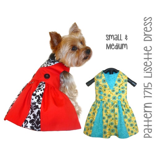 Lisette Dog Dress Sewing Pattern 1715 Designer Pet Dog Cat Etsy