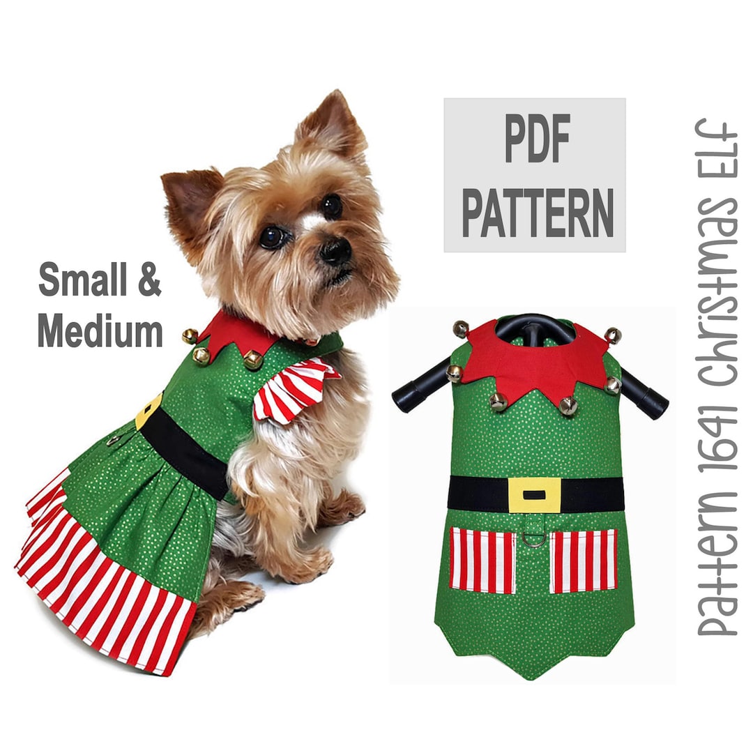 Duende Disfraz Perro Santa Claus Patrón De Costura Para Ropa De
