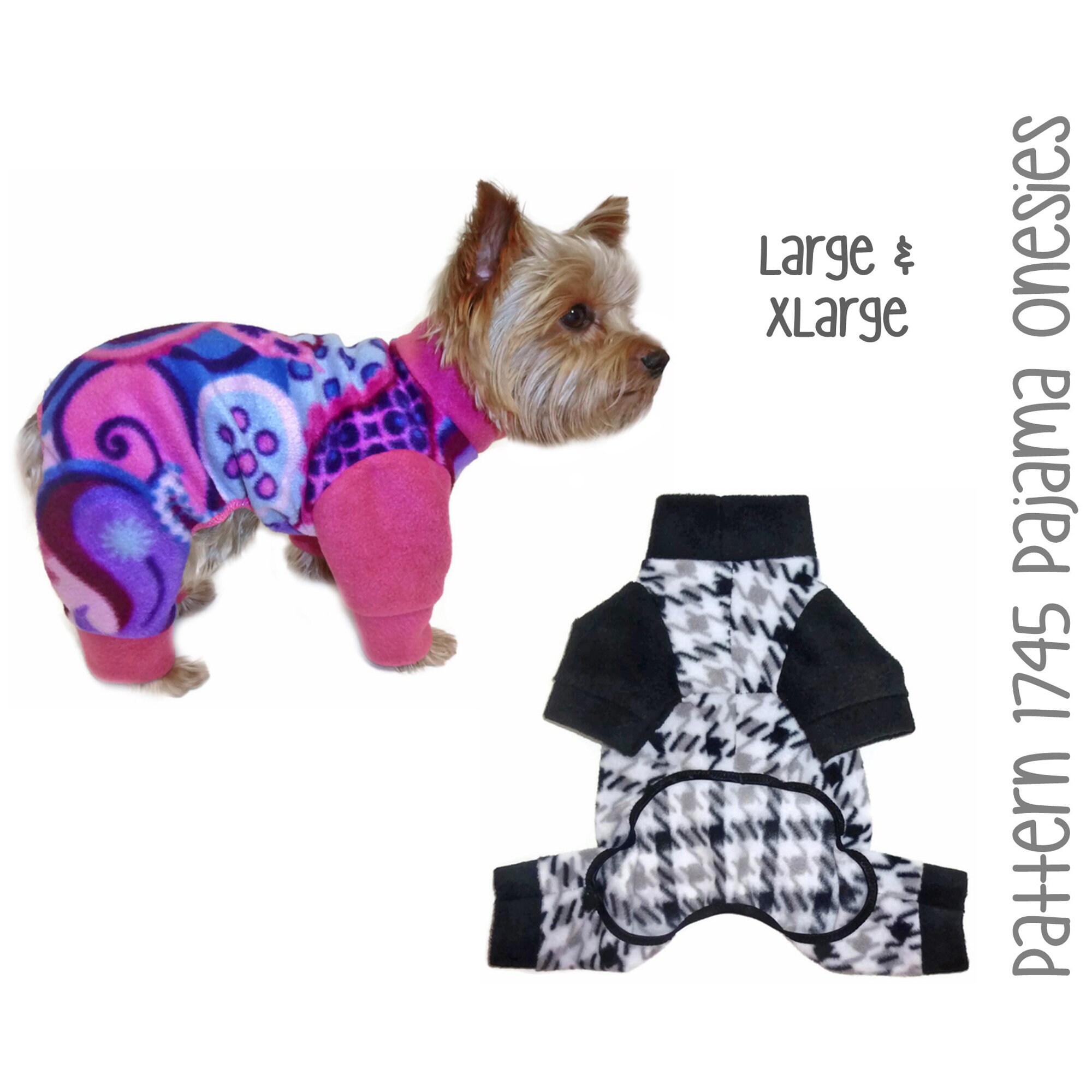 Dog Pajamas Onesie Sewing Pattern 1745 Dog Onesies Dog Pjs Etsy Australia