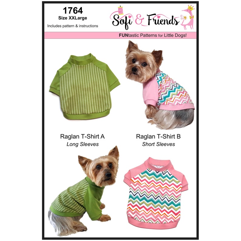Dog Tee Shirt Sewing Pattern 1764 Dog Clothes Patterns Dog Etsy