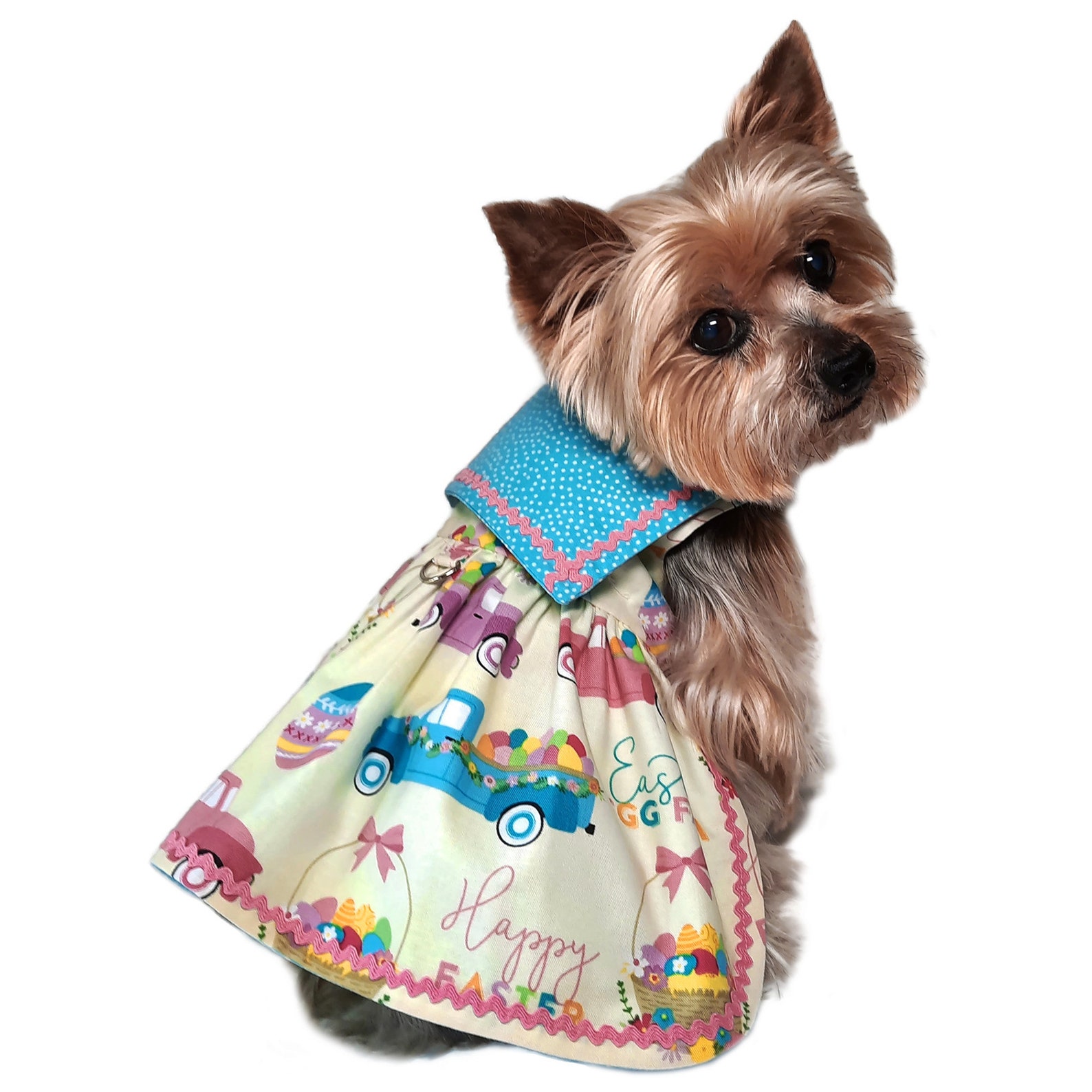 Americana Sailor Dog Dress with Ruffles & Bow tie