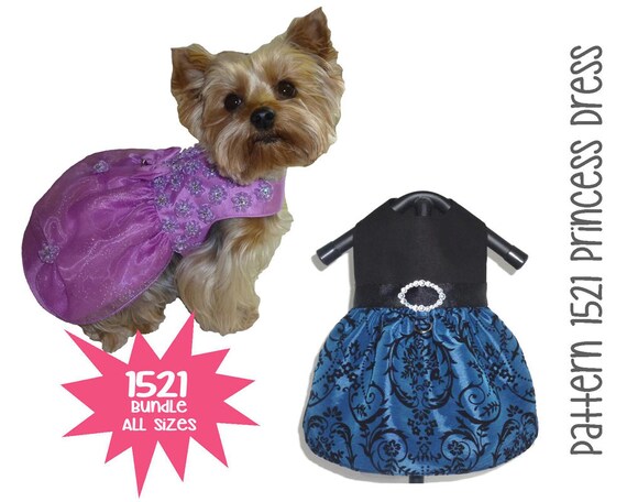 Pet Apparel Holiday Dog Dress Princess Dog Dress Pattern 1521 Pet Harness Dress Sm /& Med Fancy Dog Dress Dog Wedding Attire