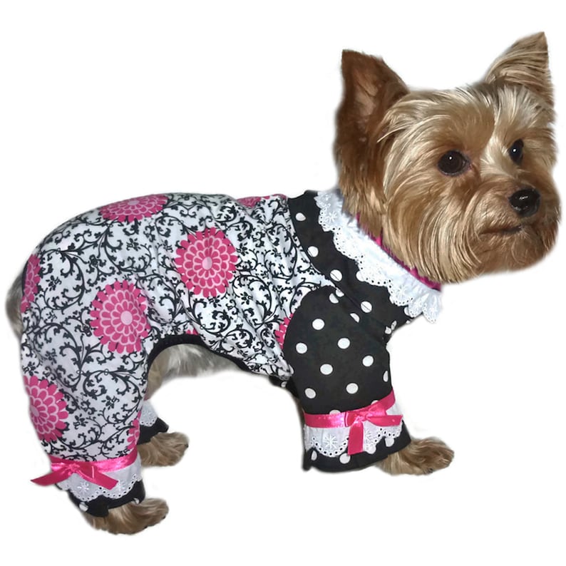 Sweet Dreams Dog Pajamas Sewing Pattern 1749 Dog Onesies Dog PJs Dog Winter Clothes Dog Onesie Pajama Small Dog Pajamas Sm & Med image 2