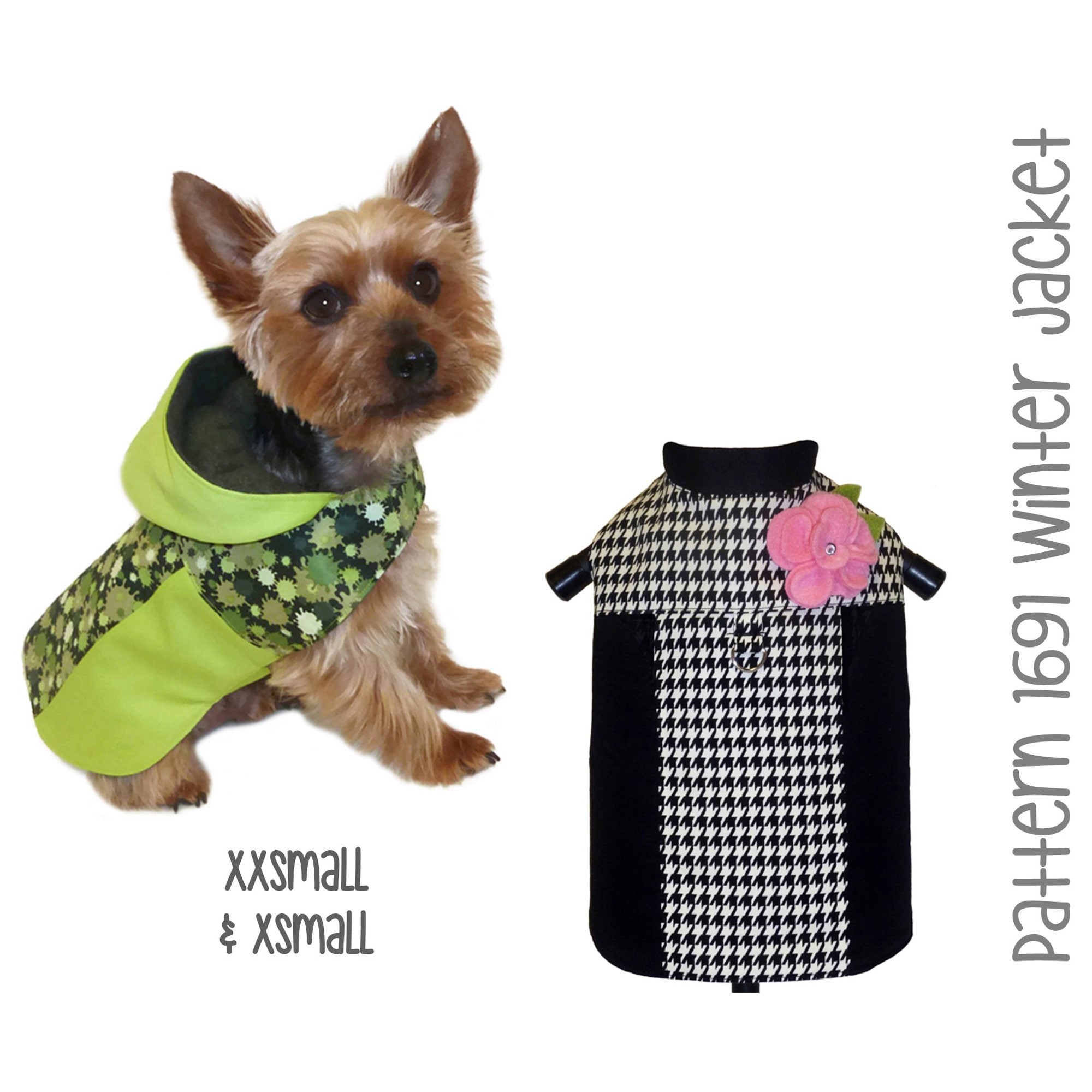 Winter Dog Jacket Sewing Pattern 1691 Winter Dog Coats Etsy