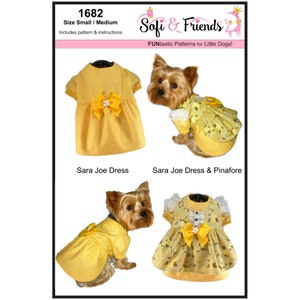 Sara Joe Dog Dress Sewing Pattern 1682 Cat Dog Dresses Cat Dog Clothes Patterns Dog Harnesses Dog Costumes Dog Clothing Sm & Med image 4