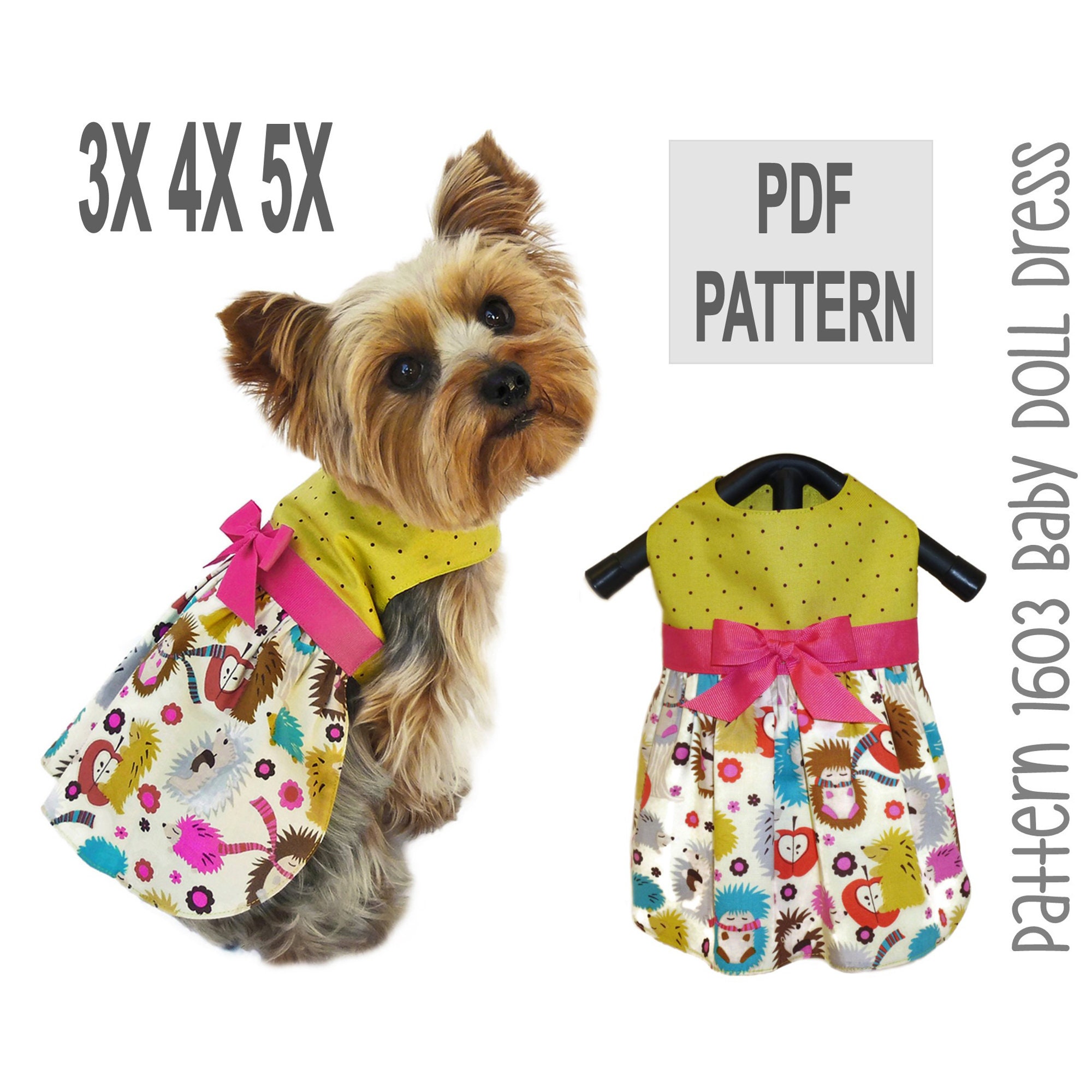 Baby Doll Dog Dress Sewing Pattern 1603 Dog Clothes Patterns Dog Dresses  Designer Dog Clothes Pet Apparel Pet Clothes 3X 4X 5X - Etsy Hong Kong