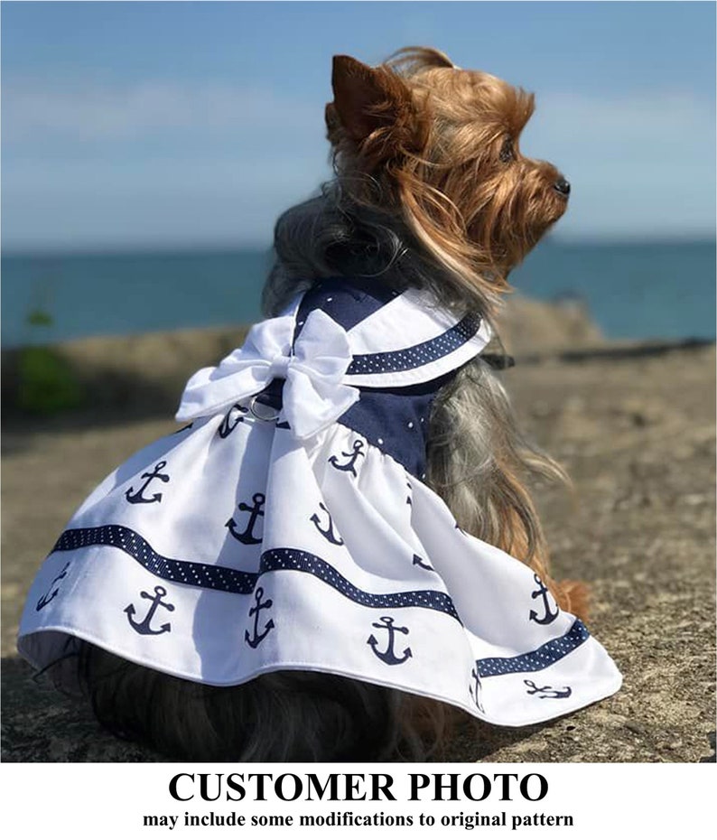 Ships Ahoy Sailor Dog Dress Sewing Pattern 1623 Nautical Dog Etsy