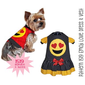 Dog Dresses Dog Clothes Patterns Pet Clothes Bella Rose Dog Dress Pattern 1557 Dog Harness Small Dog Clothes Bundle 3 Sizes