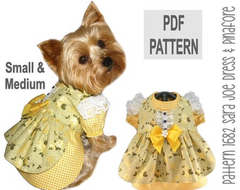 Sara Joe Dog Dress Sewing Pattern 1682 - Cat Dog Dresses - Cat Dog Clothes Patterns - Dog Harnesses - Dog Costumes - Dog Clothing - Sm & Med