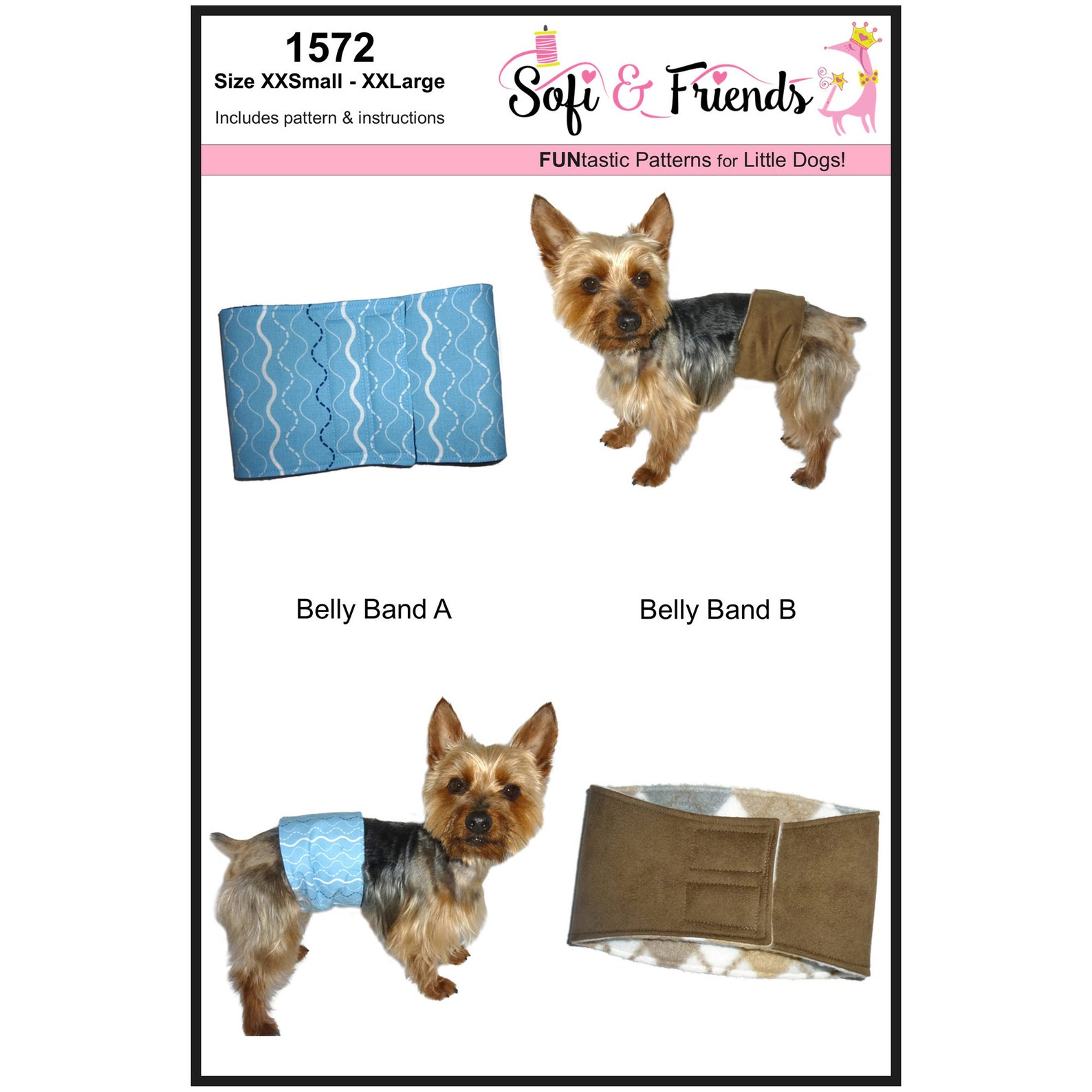Dog Belly Band Sewing Pattern 1572 Male Dog Diapers Pet Etsy