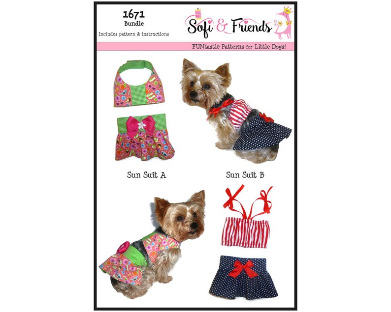 Dog Bathing Suit Dog Summer Clothes Dog Sun Suit Pattern 1671 Bundle All Sizes Dog Clothes Patterns Dog Swimsuits Dog Bikini